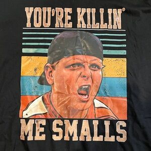 MEN 3XL TEE Hanes Killin Me Smalls Black Graphic with Retro Design